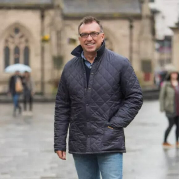 Barbour Men's Liddesdale Quilted Jacket MSRP $ 270 in Navy British Heritage - Picture 7 of 16